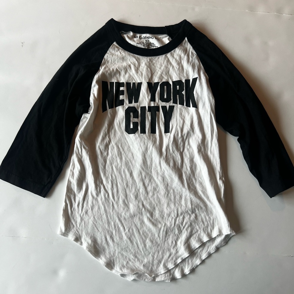New York City baseball style shirt size XS